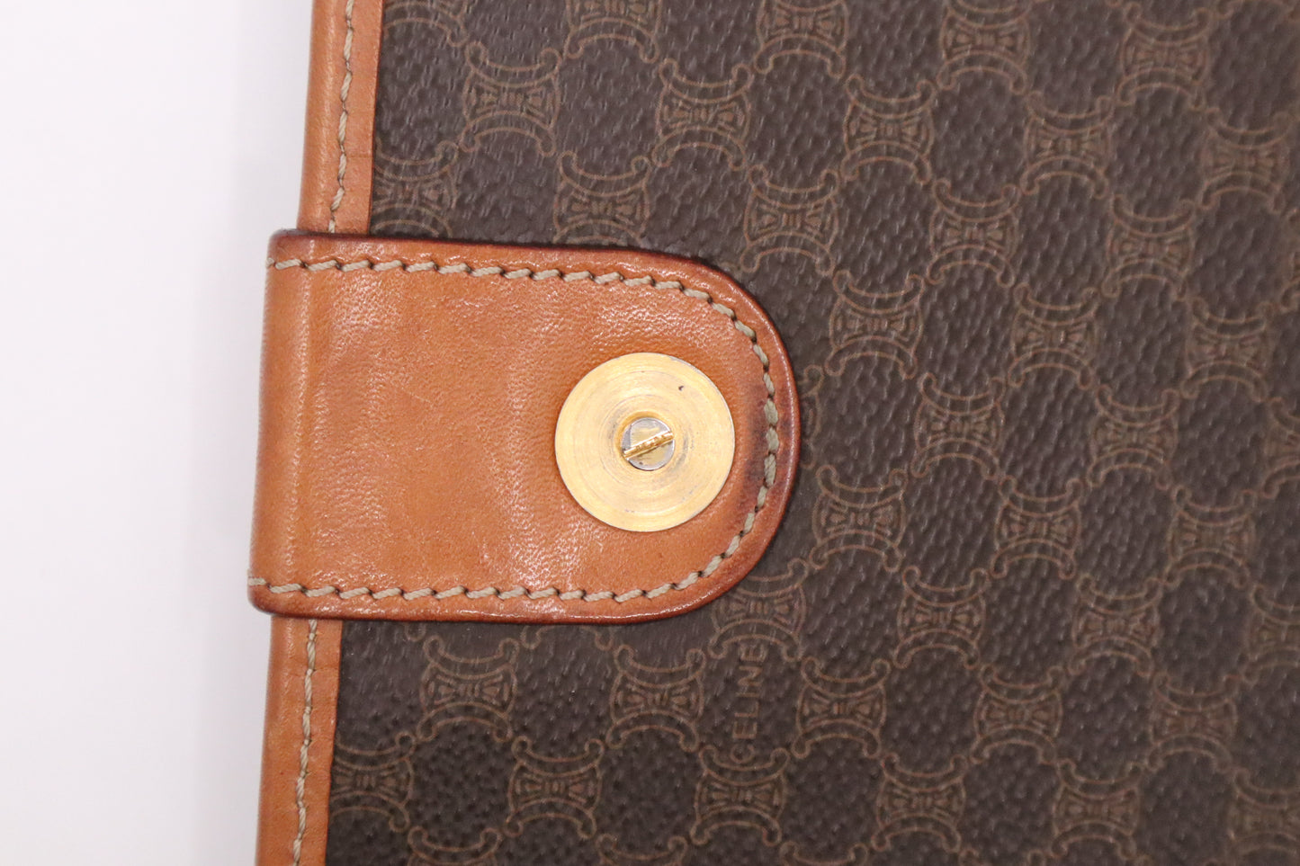 Celine Crossbody Bag in Brown Macadam Canvas