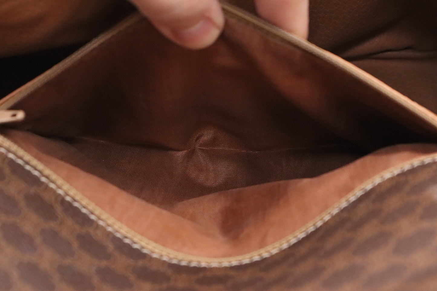 Celine Crossbody Bag in Brown Macadam Canvas