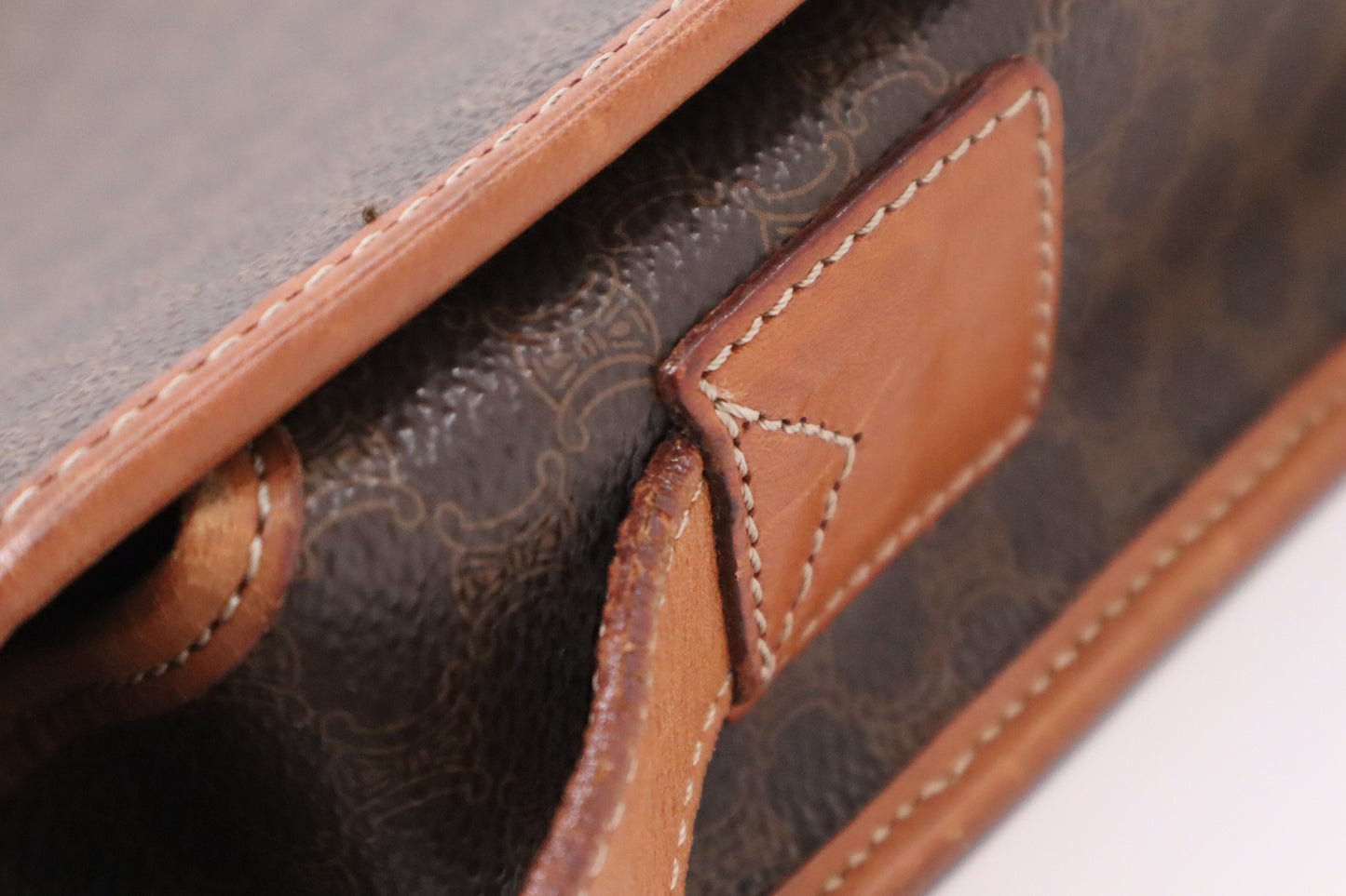 Celine Crossbody Bag in Brown Macadam Canvas