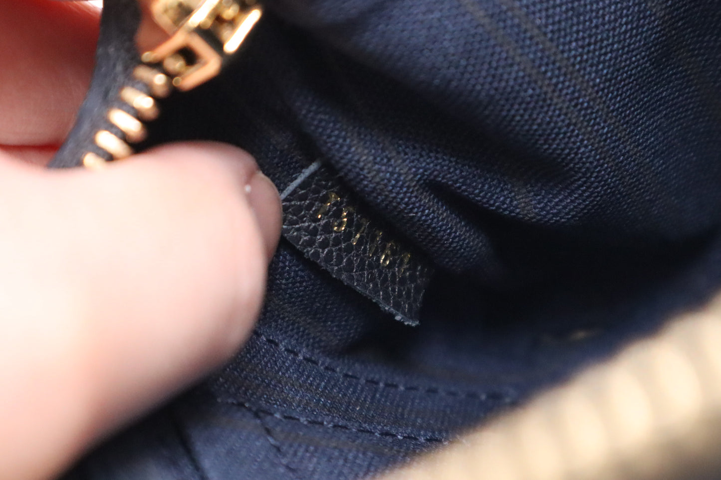 Louis Vuitton Citadine in Navy Blue Empreinte Leather