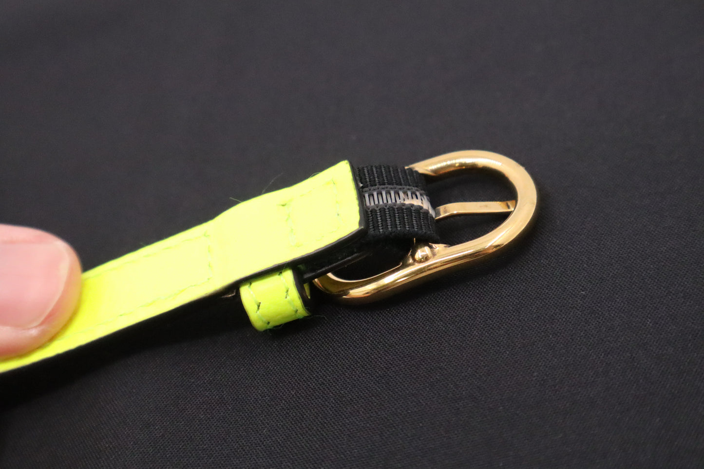 Gucci Dog Collar in Neon Yellow Leather