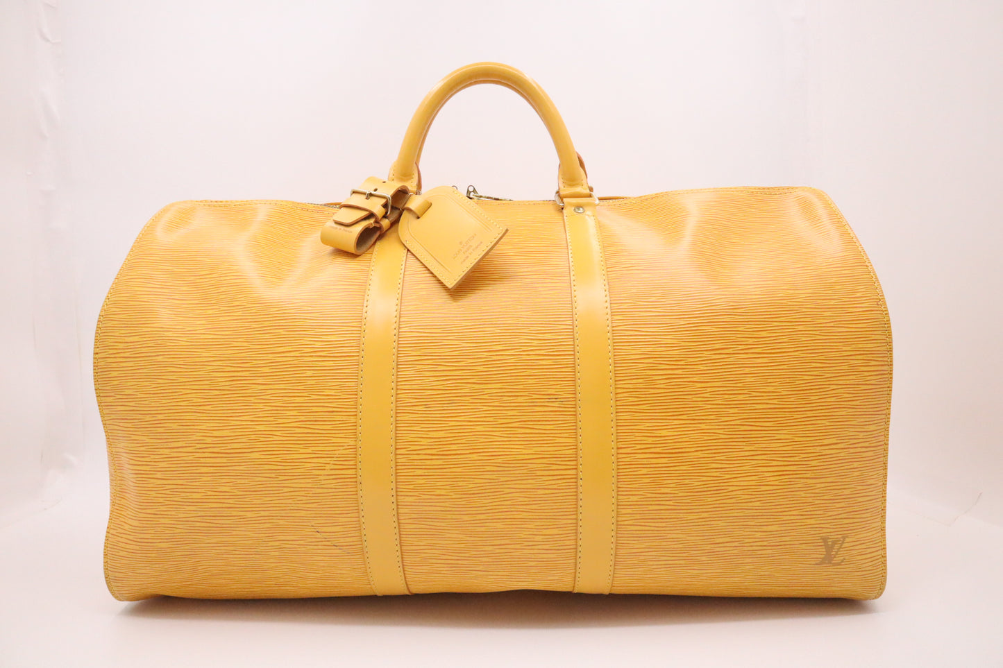 Louis Vuitton Keepall 50 in Yellow Epi Leather