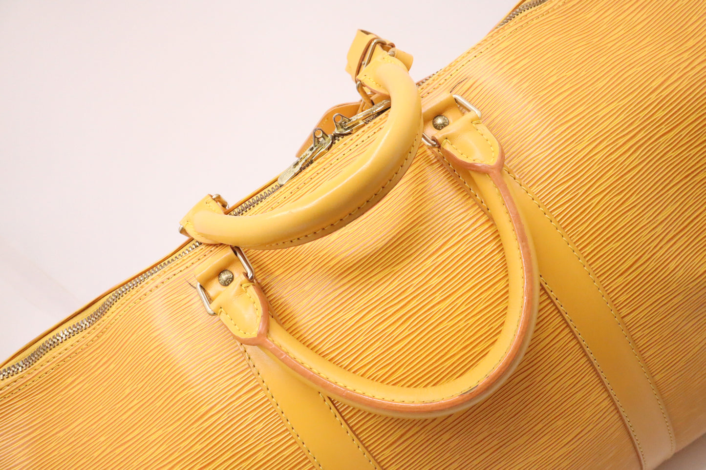 Louis Vuitton Keepall 50 in Yellow Epi Leather