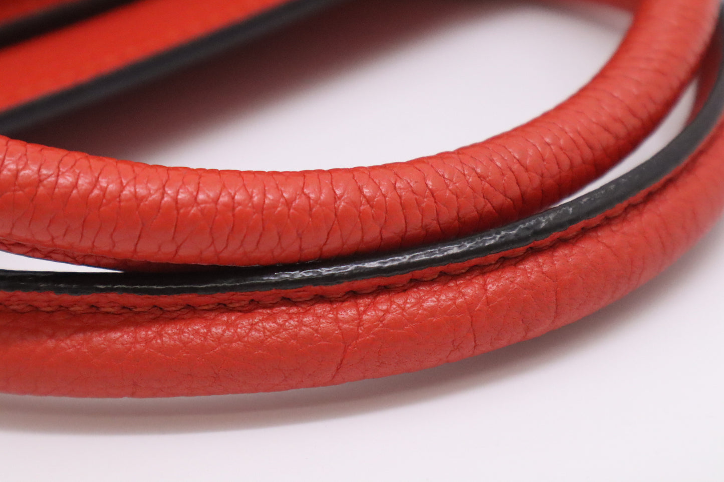 Celine Micro Luggage in Blood Orange Leather
