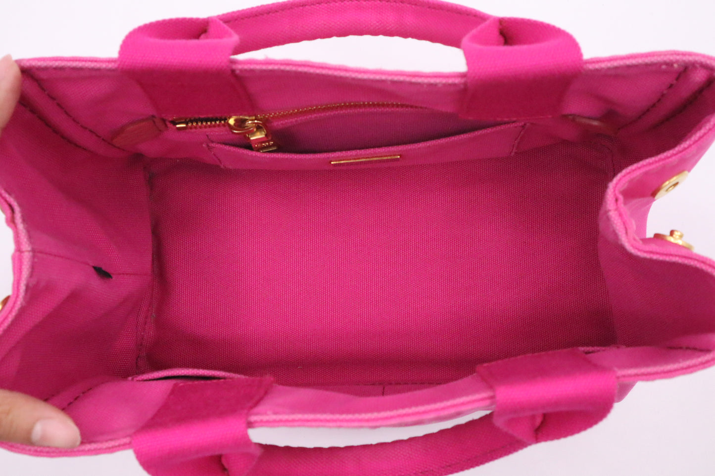 Prada Canapa in Pink Canvas
