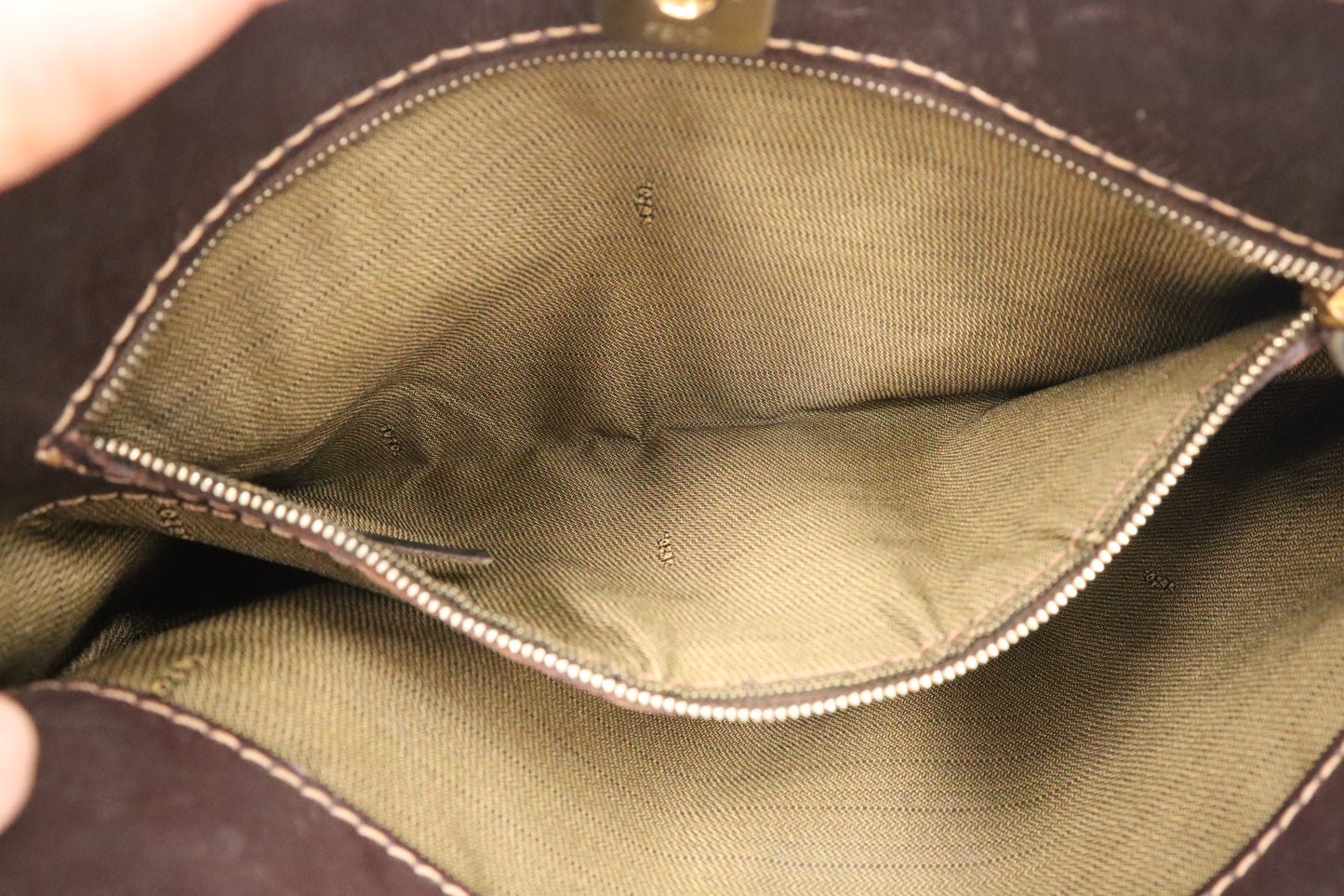 Fendi Shoulder Bag in Zucca Canvas