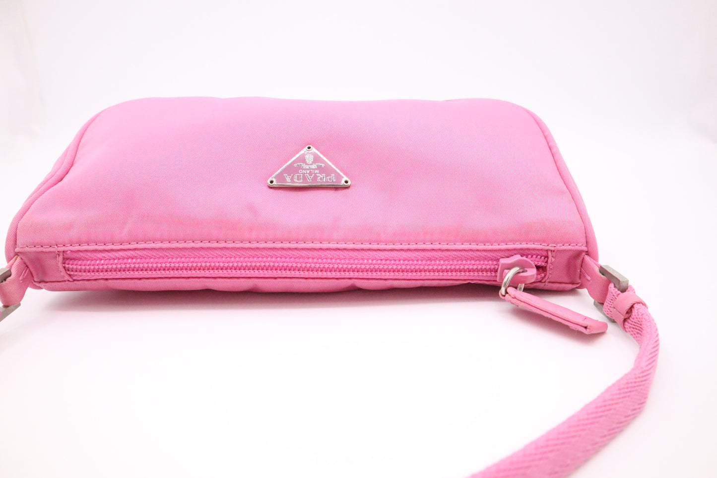 Prada Small Shoulder Bag in Pink Nylon
