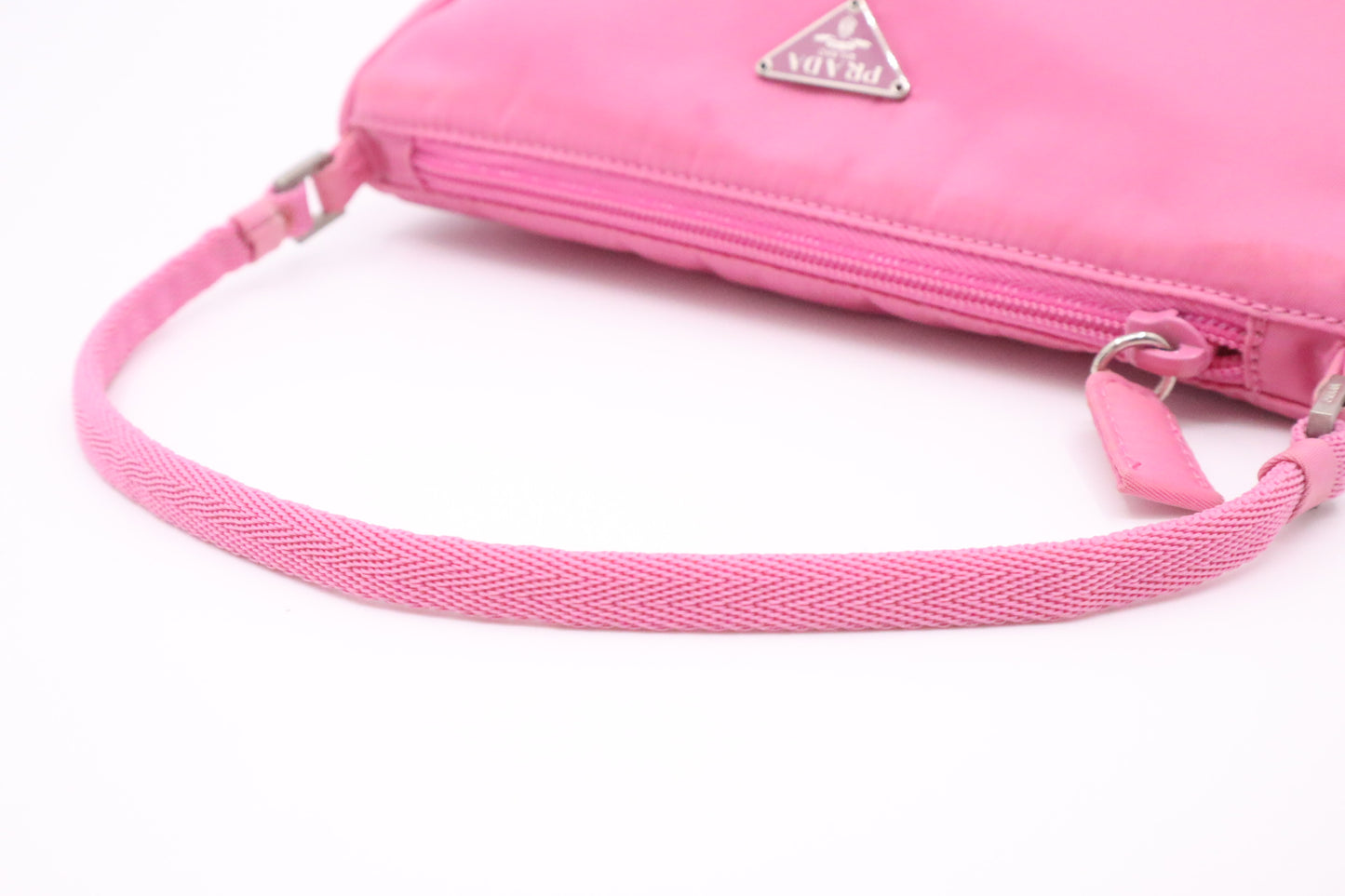 Prada Small Shoulder Bag in Pink Nylon