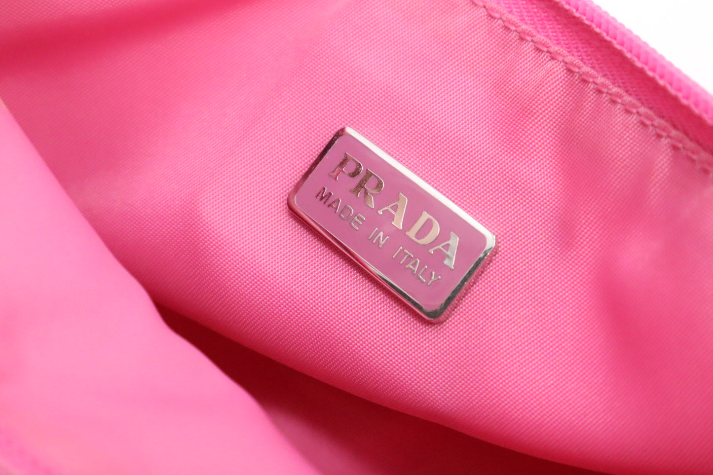 Prada Small Shoulder Bag in Pink Nylon