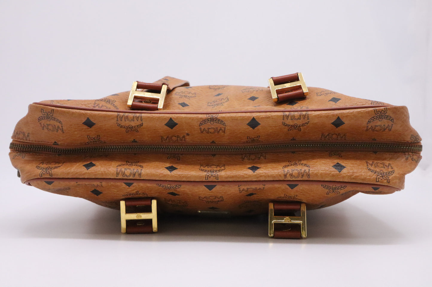 MCM Shoulder Bag in Cognac Visetos Canvas