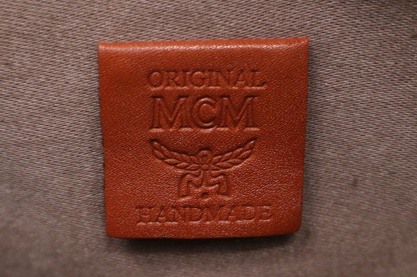 MCM Shoulder Bag in Cognac Visetos Canvas
