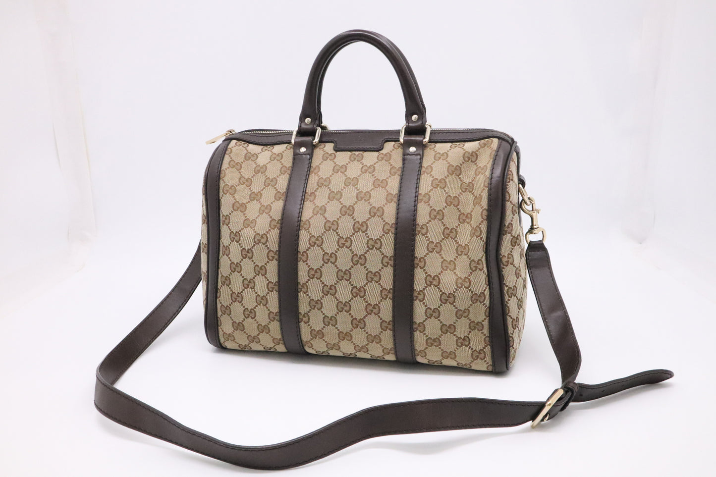 Gucci Boston Bag in Brown GG Canvas
