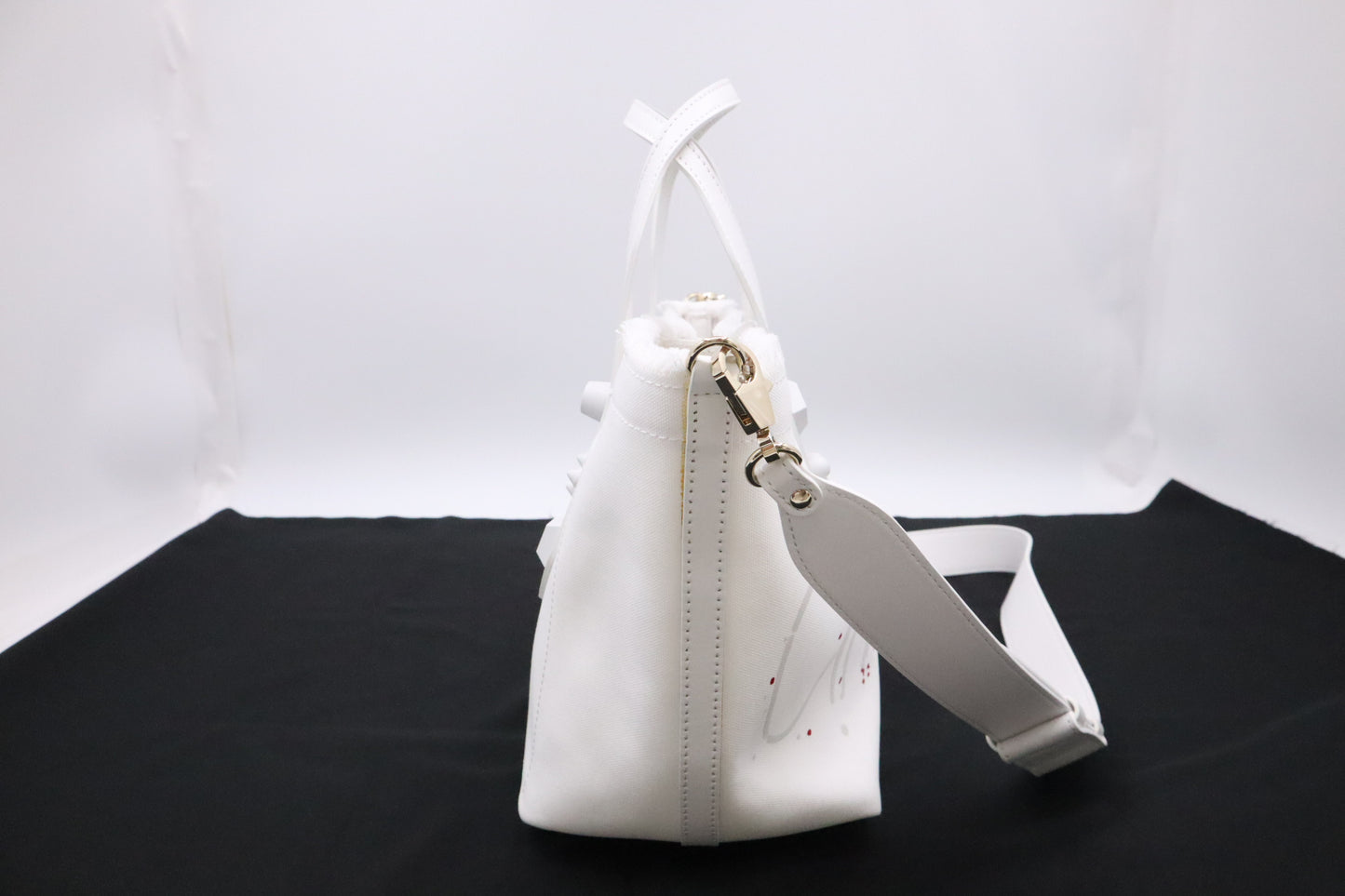 Louboutin Frangibus Handbag in White Bianco Canvas