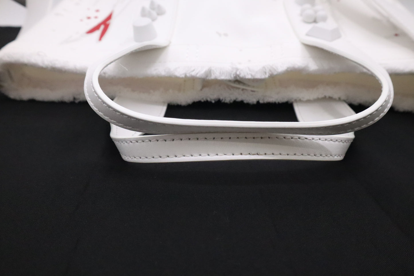 Louboutin Frangibus Handbag in White Bianco Canvas