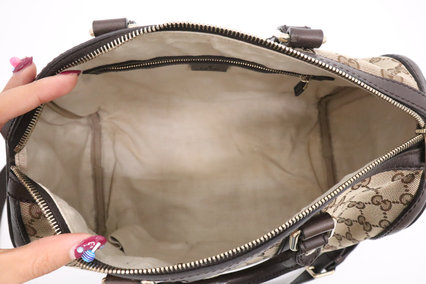Gucci Boston Bag in Brown GG Canvas