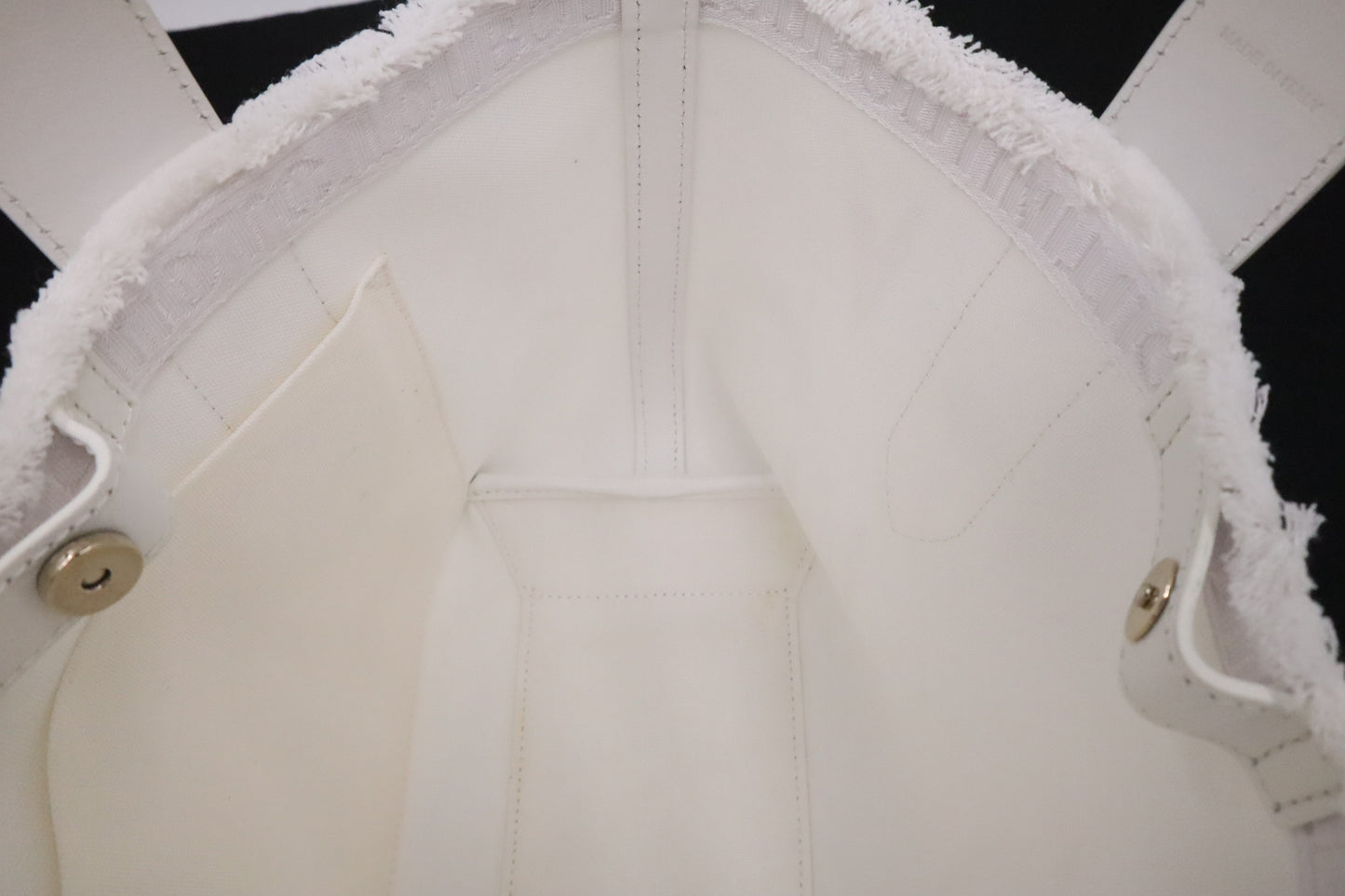 Louboutin Frangibus Handbag in White Bianco Canvas