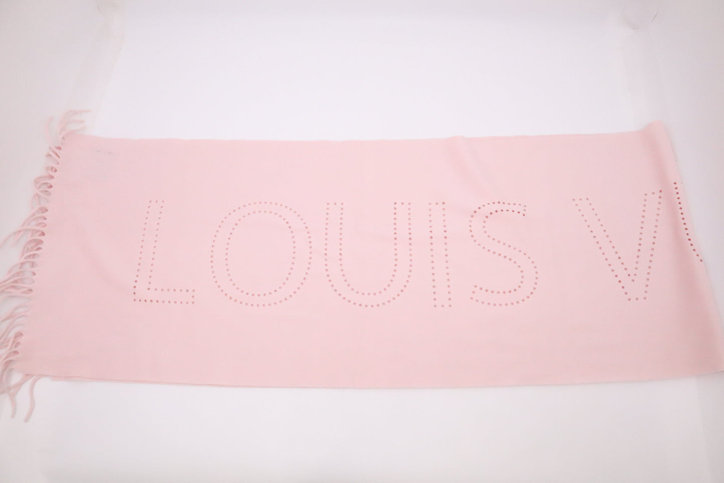 Louis Vuitton Perforated Scarf in Pink Cashmere
