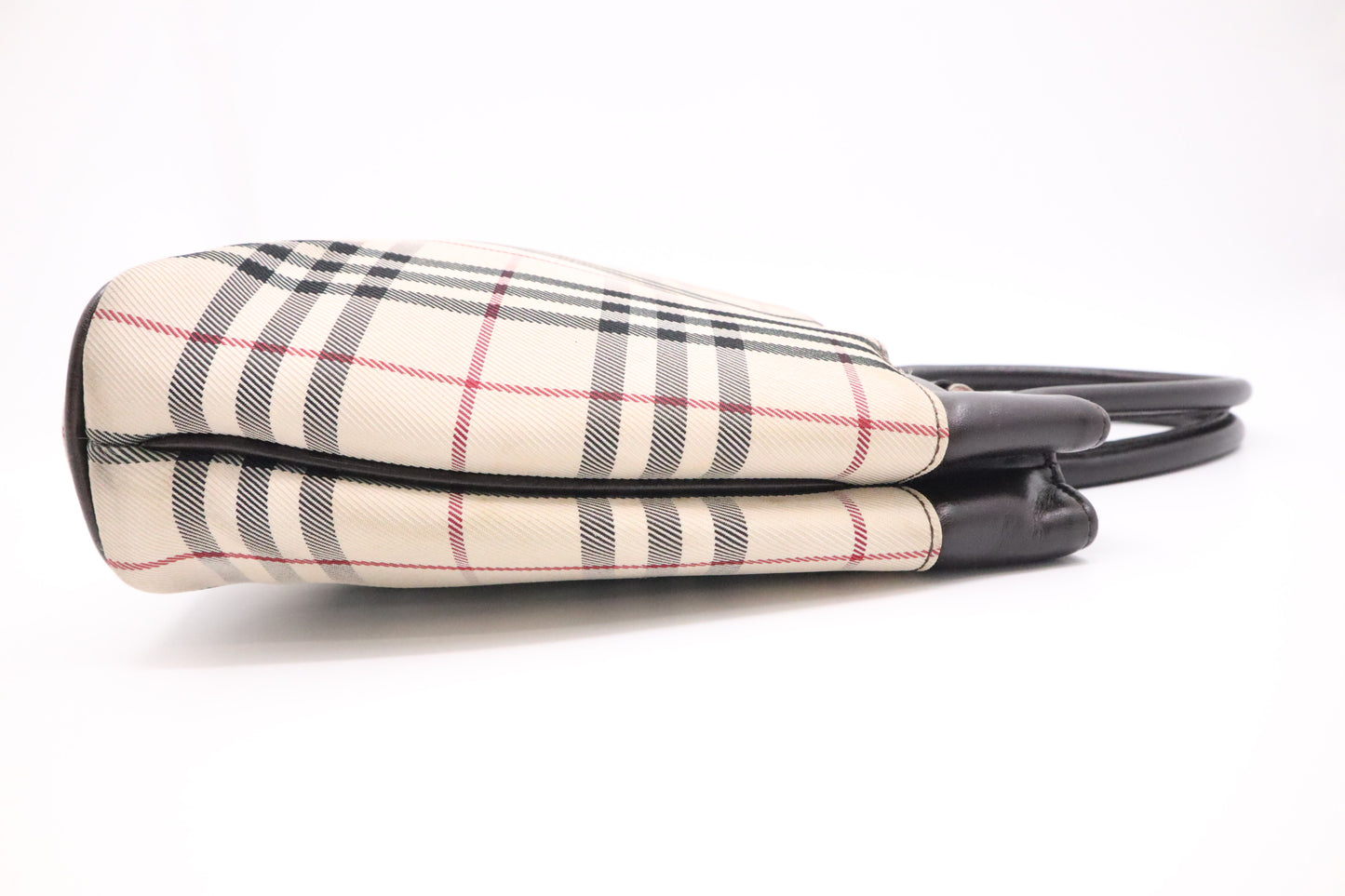 Burberry Handbag in Beige Checked Canvas