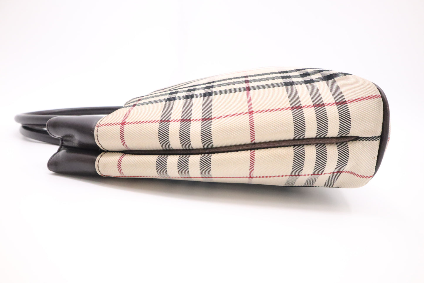 Burberry Handbag in Beige Checked Canvas