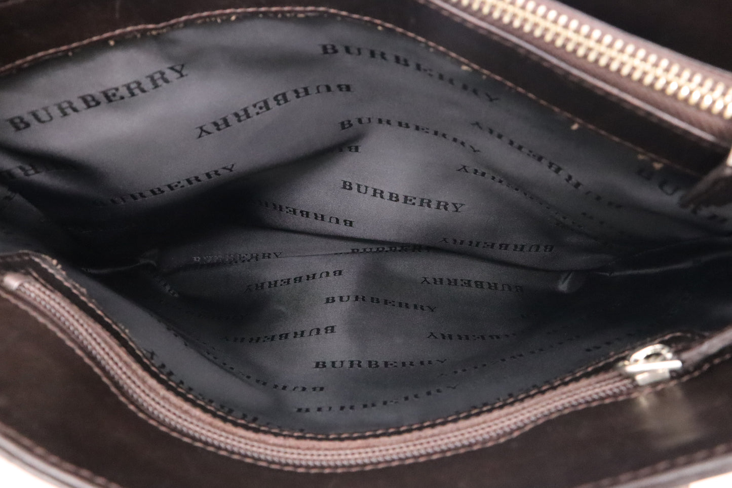 Burberry Handbag in Beige Checked Canvas