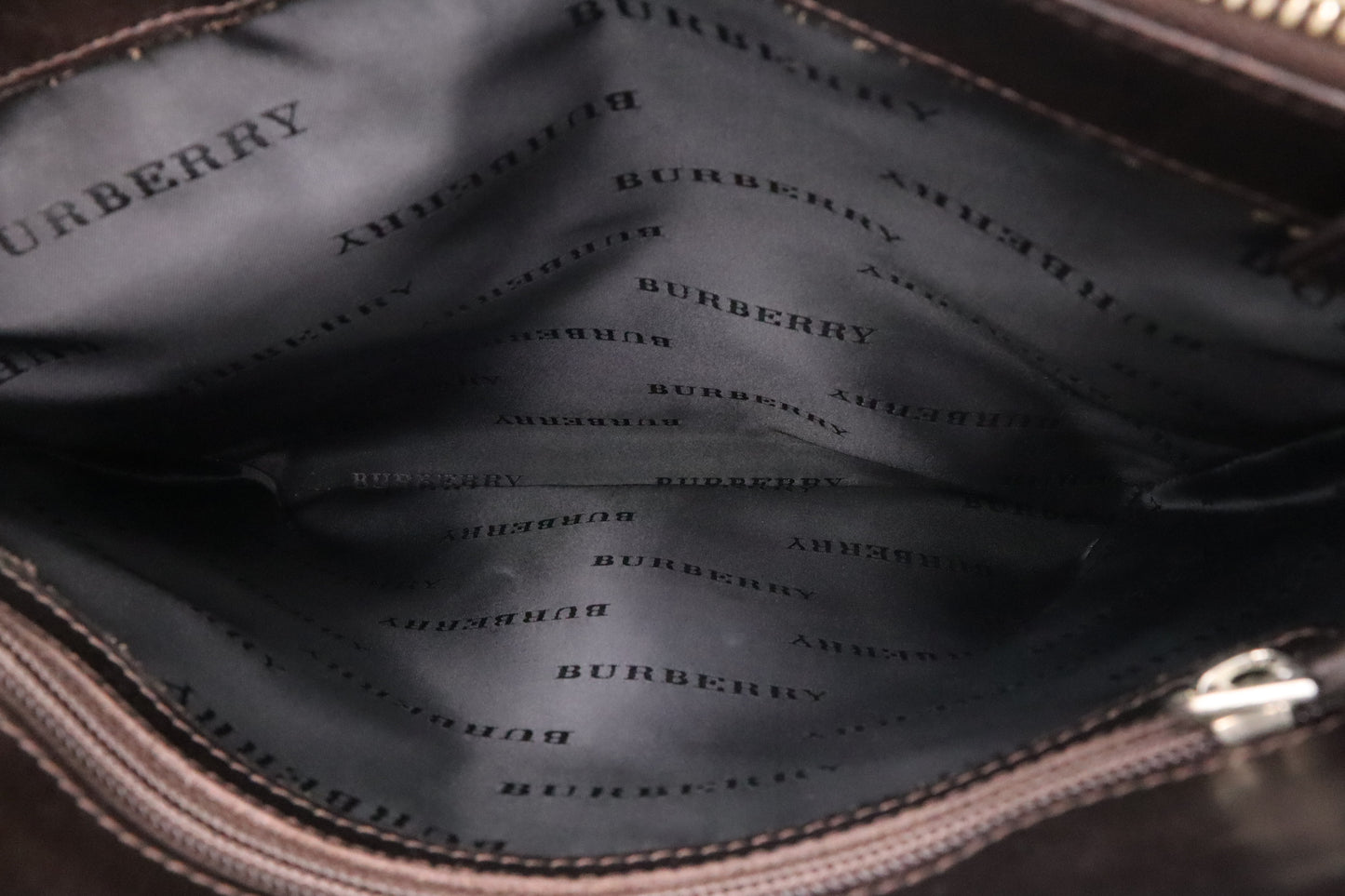 Burberry Handbag in Beige Checked Canvas