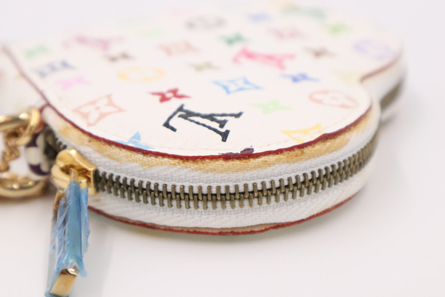 Louis Vuitton Heart Zippy in White Multicolor Monogram Canvas