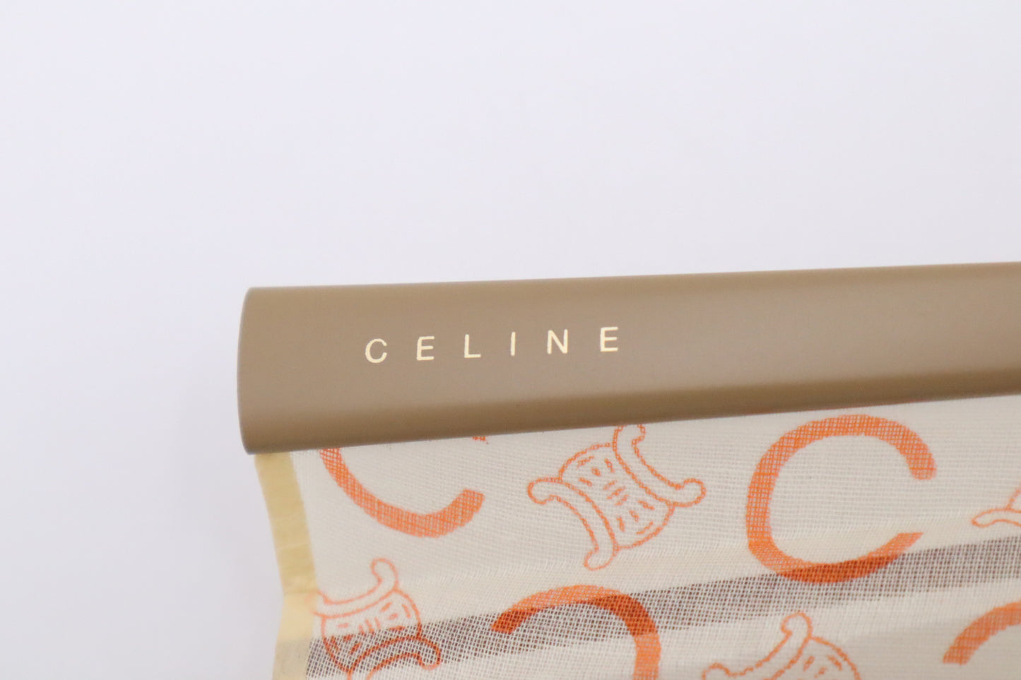 Celine Fan in Orange and Brown