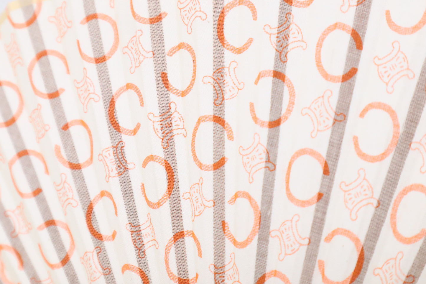 Celine Fan in Orange and Brown