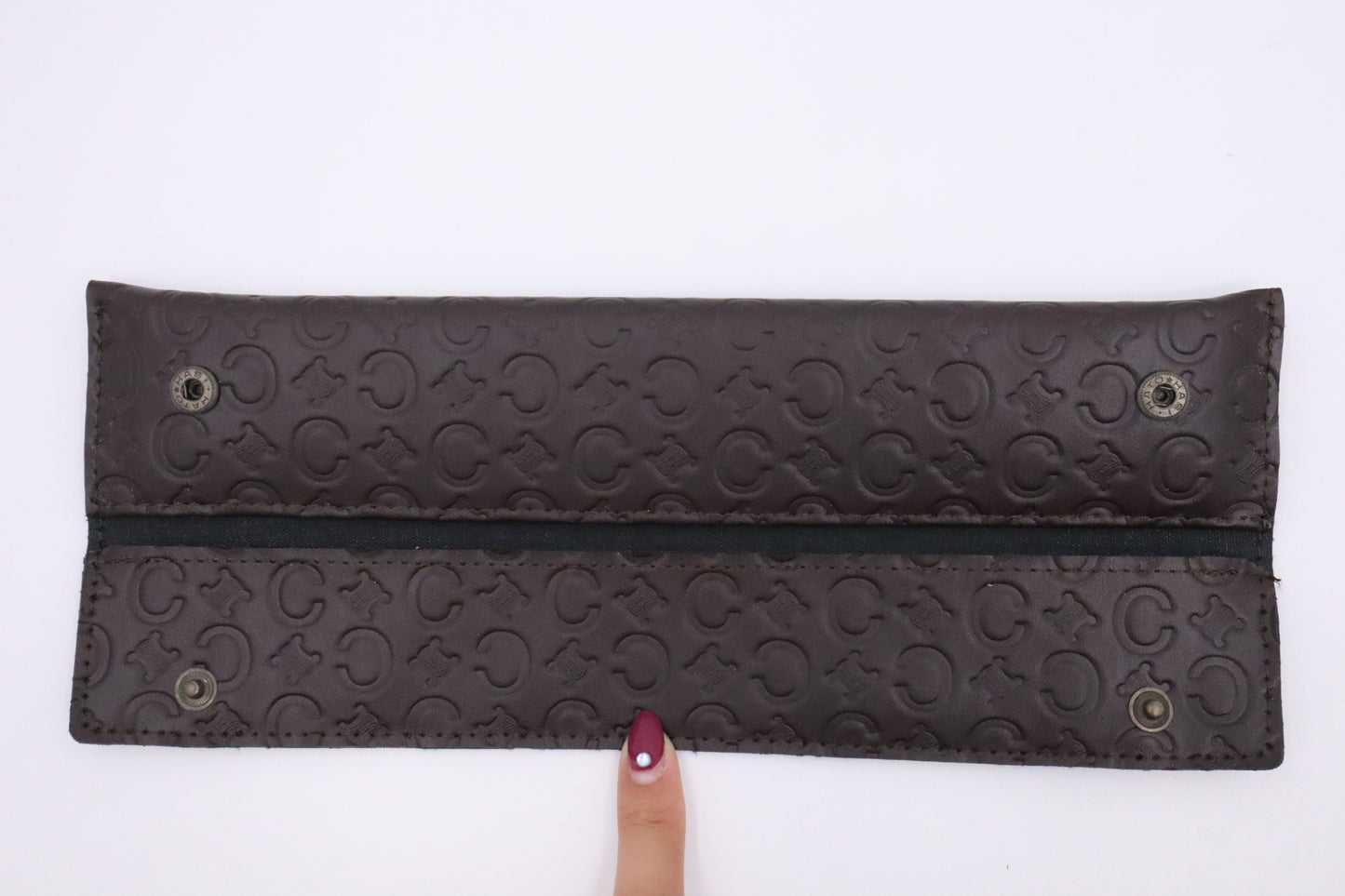 Celine Fan in Orange and Brown