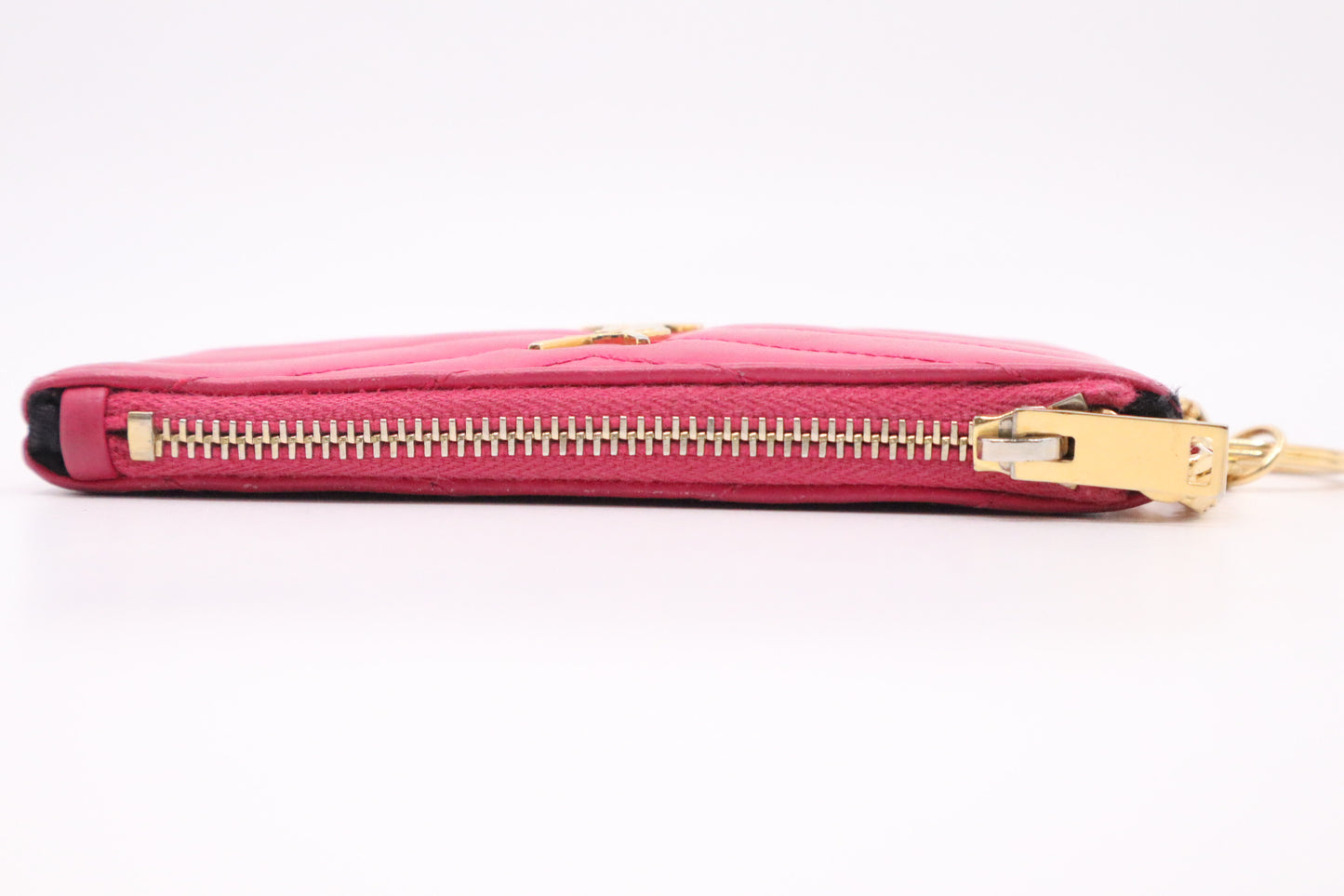 YSL Saint Laurent Key Pouch in Pink Leather