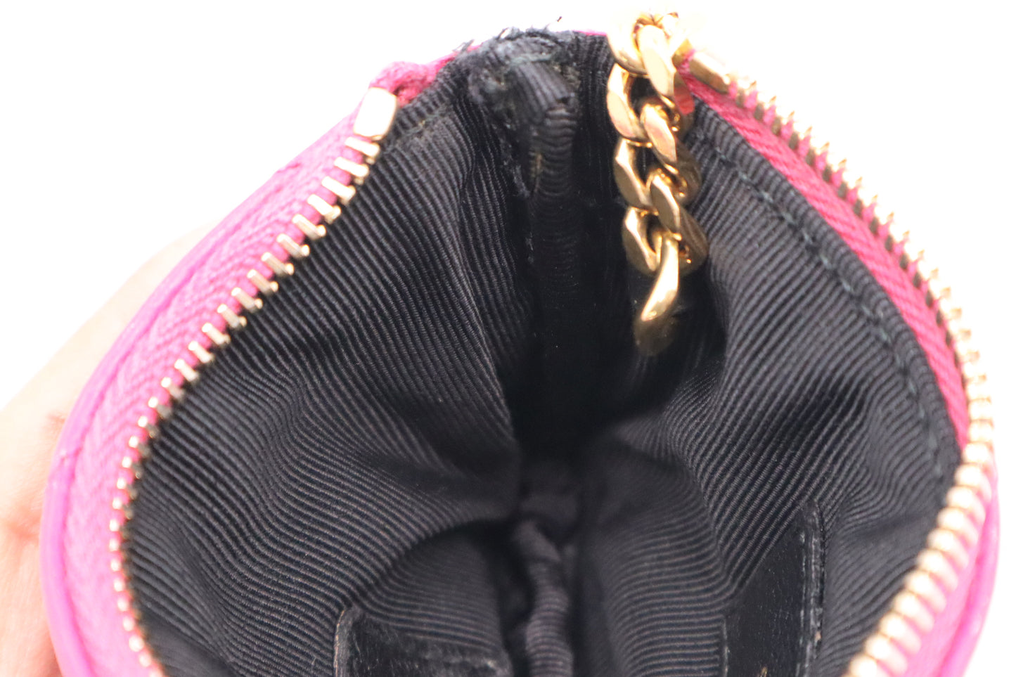 YSL Saint Laurent Key Pouch in Pink Leather
