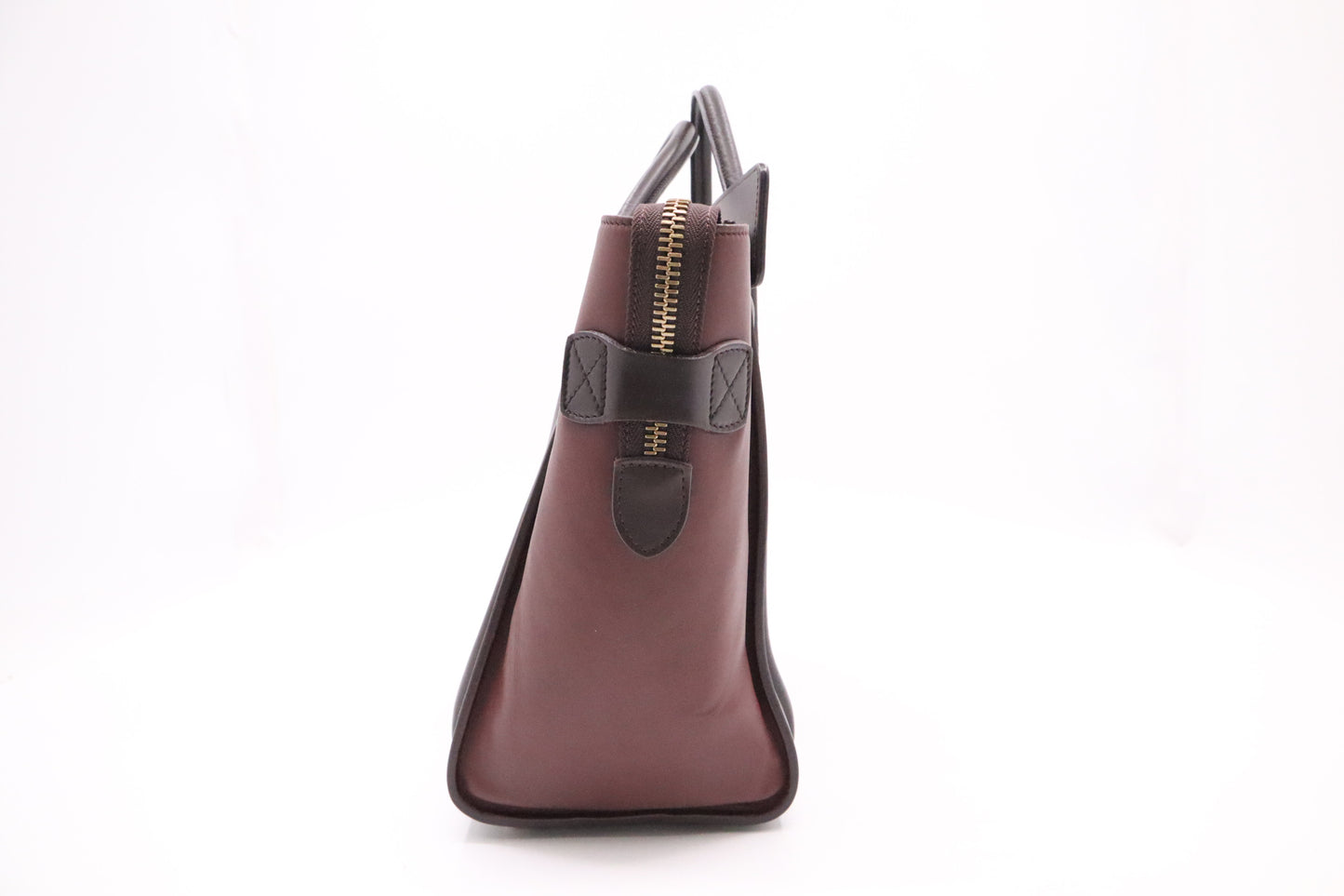 Celine Micro Luggage in Pink and Brown Leather