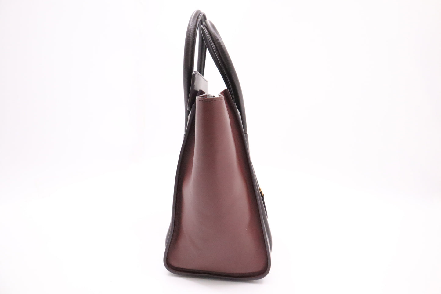 Celine Micro Luggage in Pink and Brown Leather