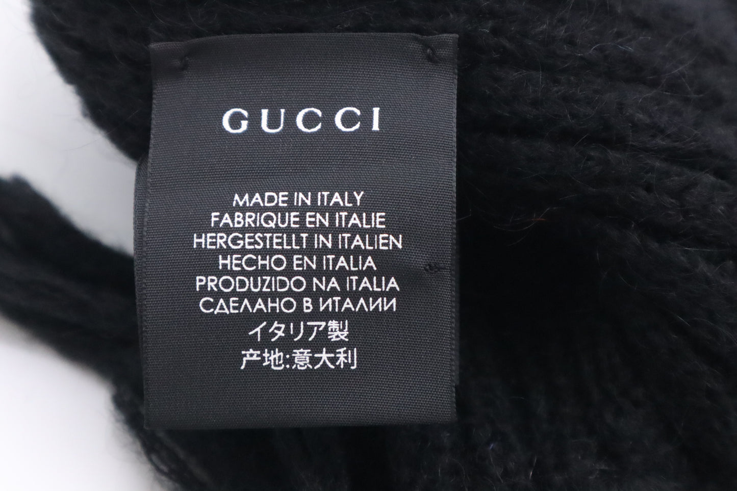 Gucci Black Multicolor Scarf