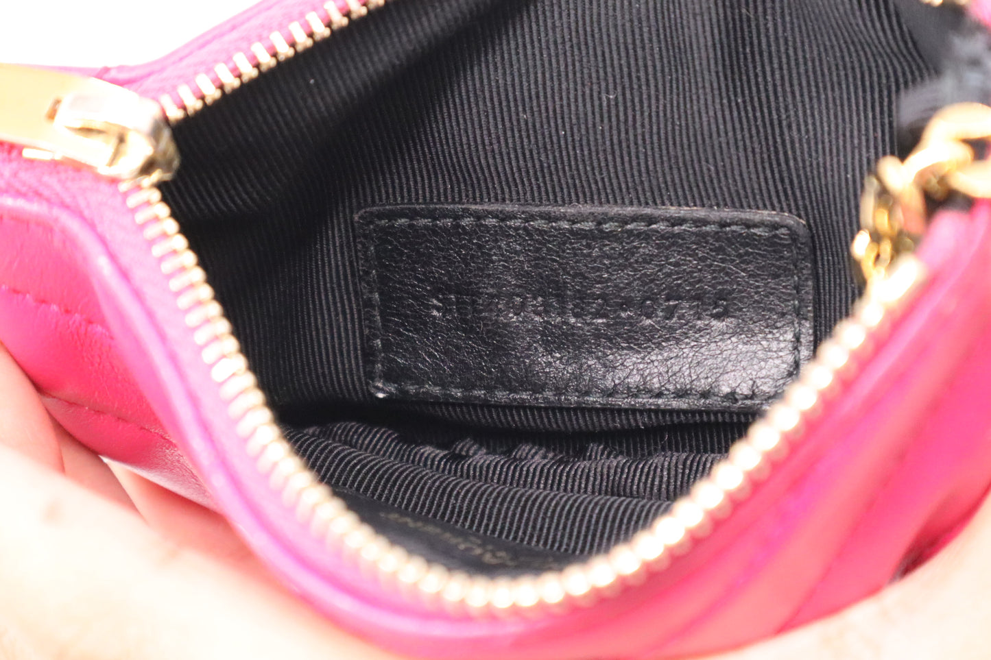 YSL Saint Laurent Key Pouch in Pink Leather