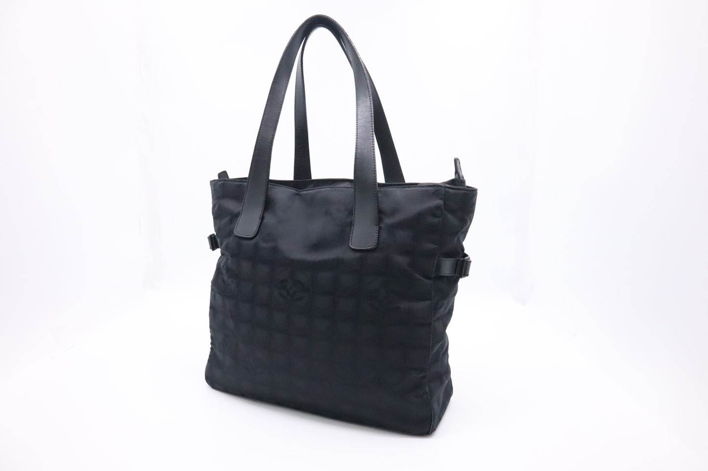 Chanel New Travel Line Tote Bag in Black Canvas