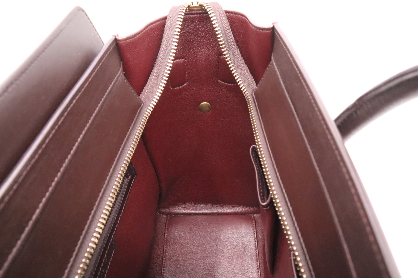 Celine Micro Luggage in Pink and Brown Leather