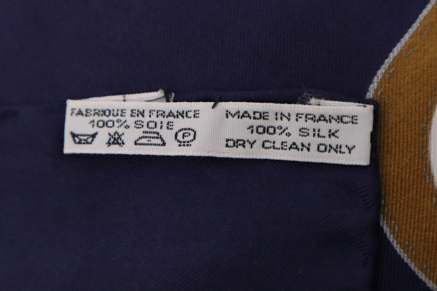 Hermes Ecuries Carry 90 in Navy Silk