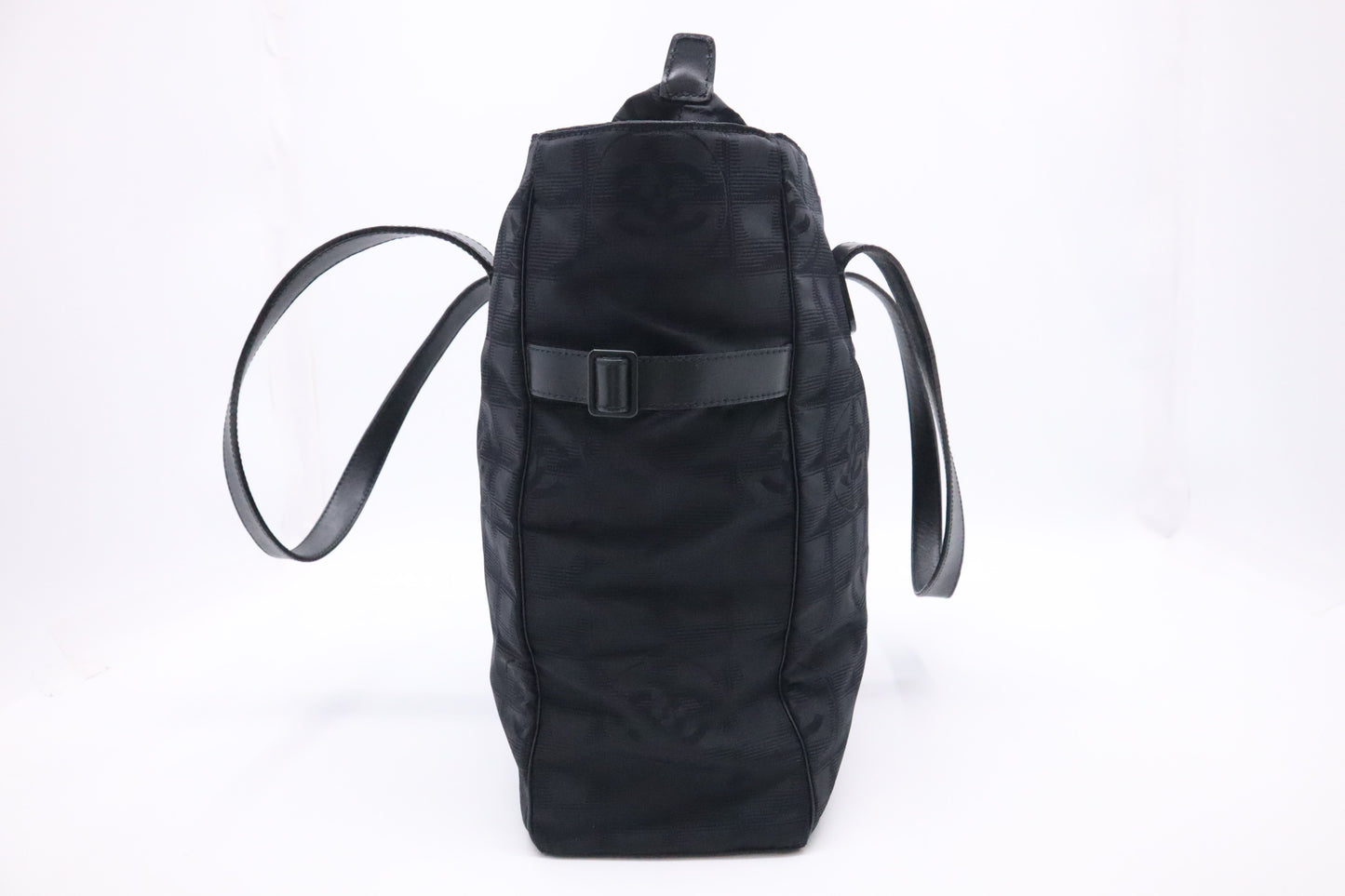 Chanel New Travel Line Tote Bag in Black Canvas