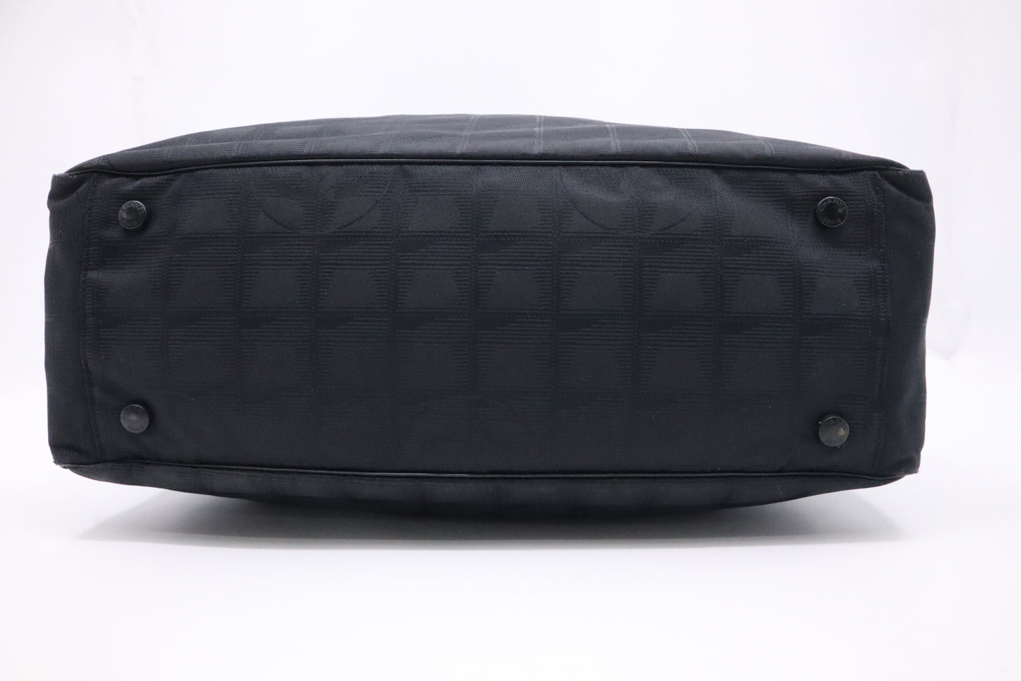 Chanel New Travel Line Tote Bag in Black Canvas