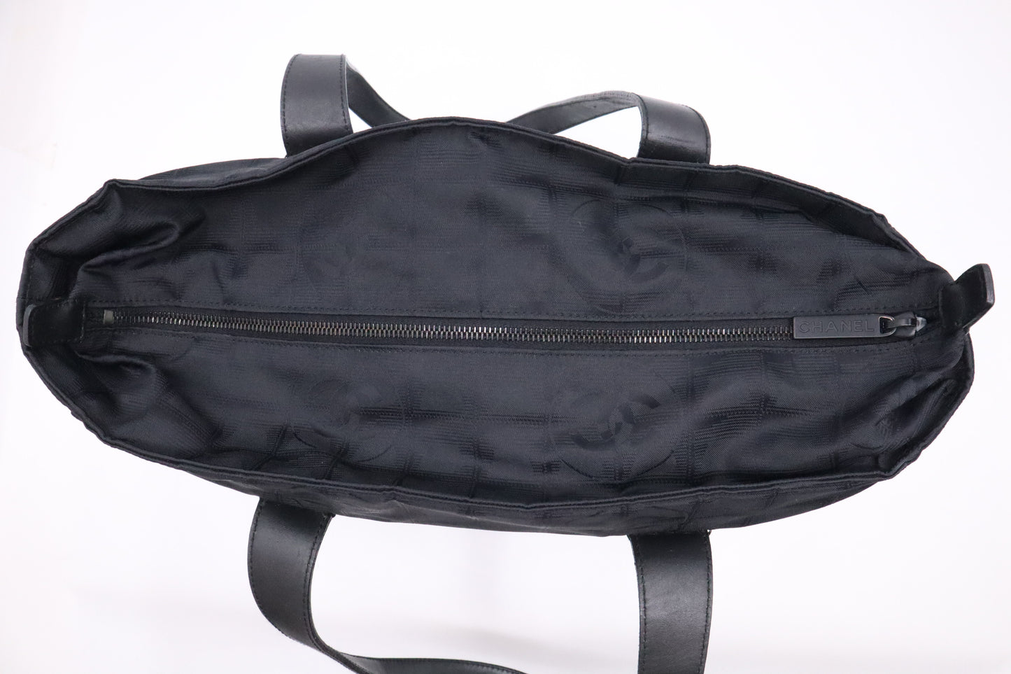 Chanel New Travel Line Tote Bag in Black Canvas