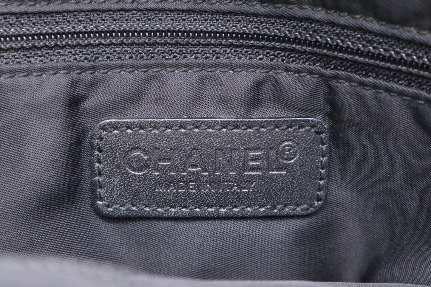 Chanel New Travel Line Tote Bag in Black Canvas
