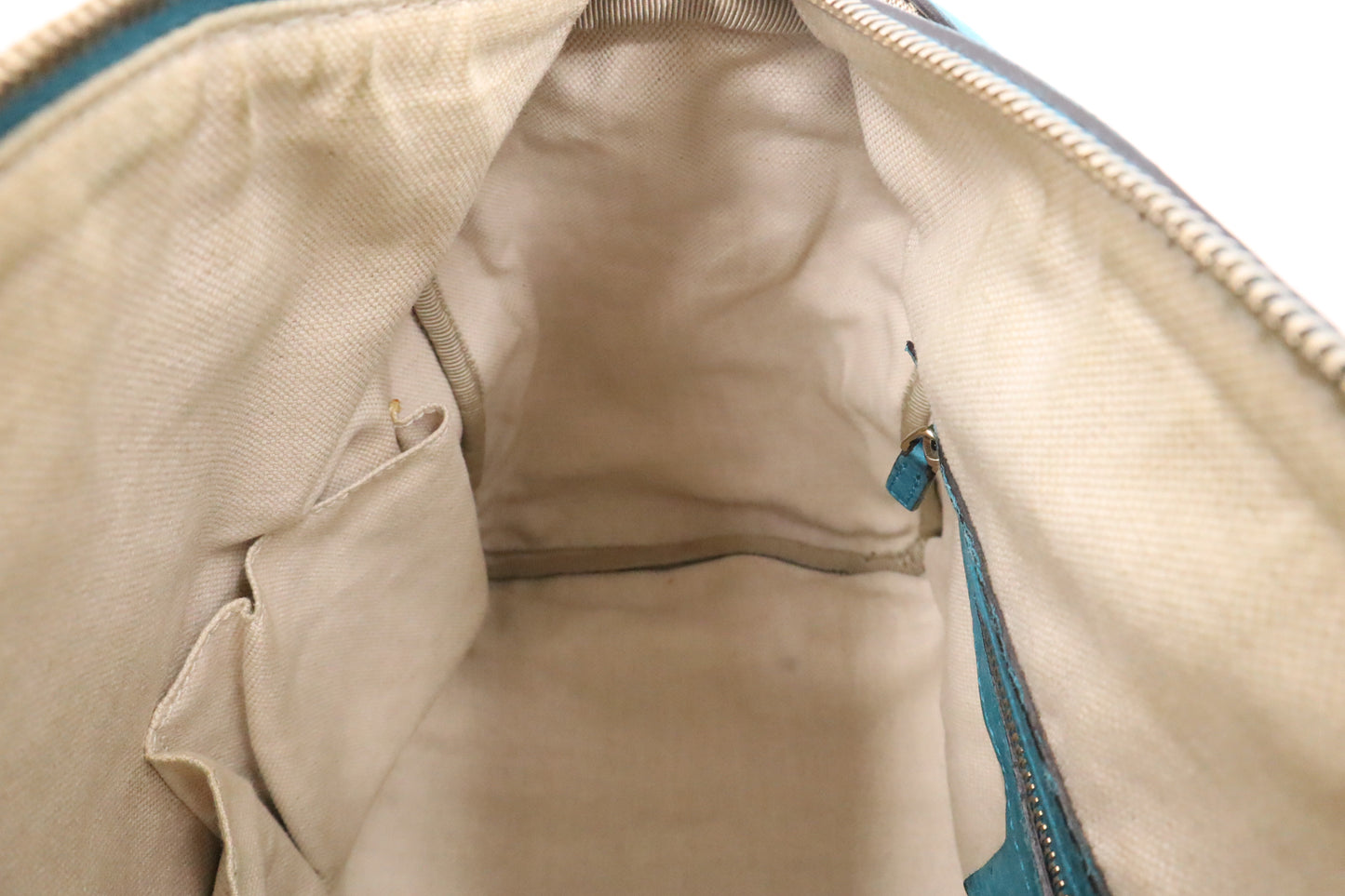 Gucci Boston Bag in Blue and Beige GG Canvas