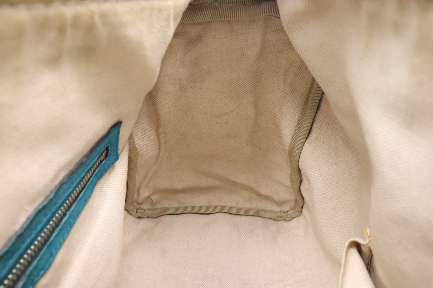 Gucci Boston Bag in Blue and Beige GG Canvas