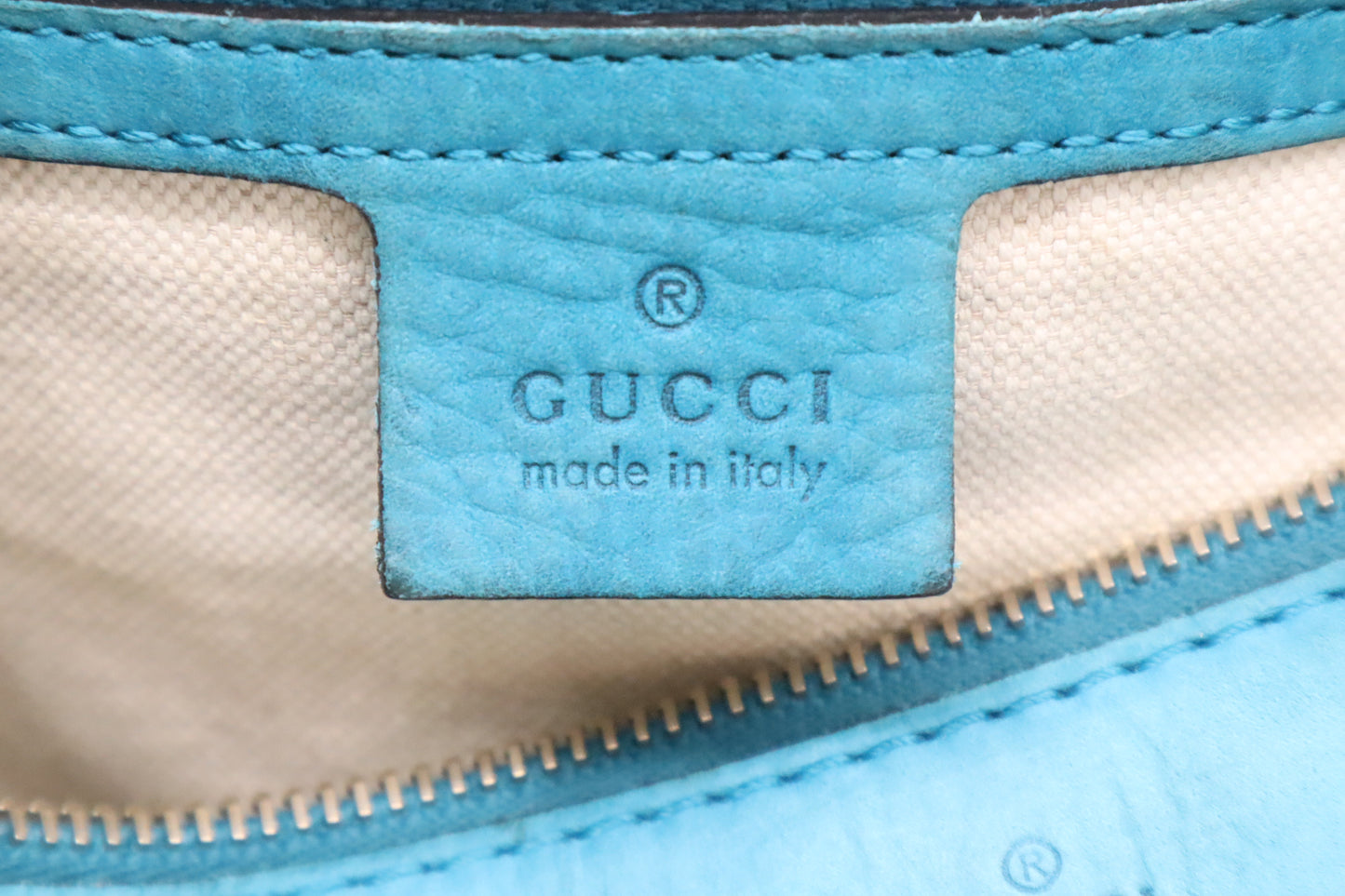 Gucci Boston Bag in Blue and Beige GG Canvas