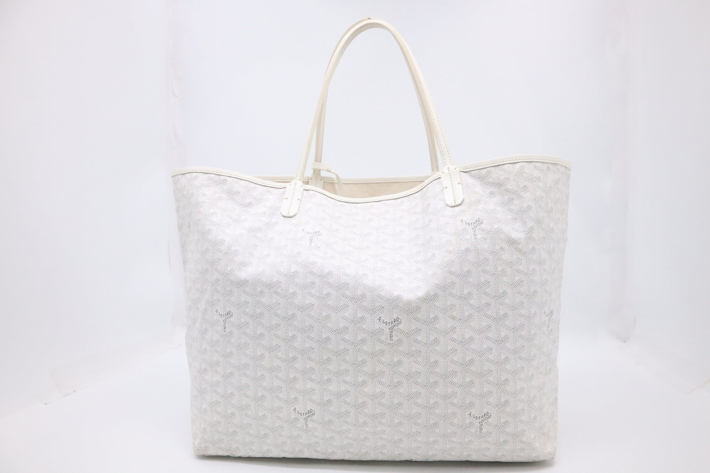 Goyard Saint Louis GM in White Goyardine Canvas