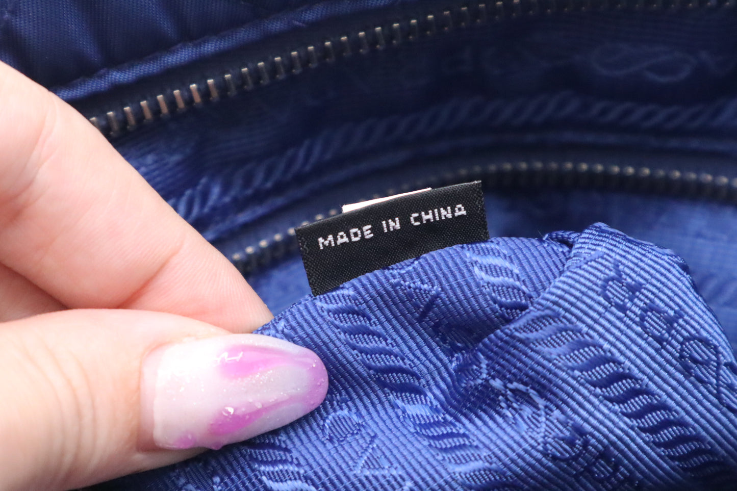 Prada Shoulder Bag in Blue Nylon