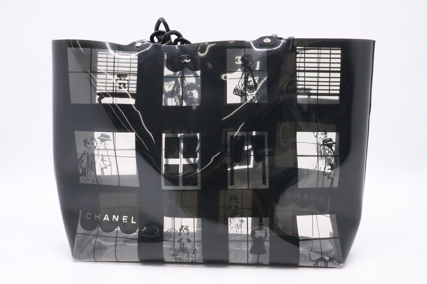 Chanel Window Tote in Black & Clear Vinyl