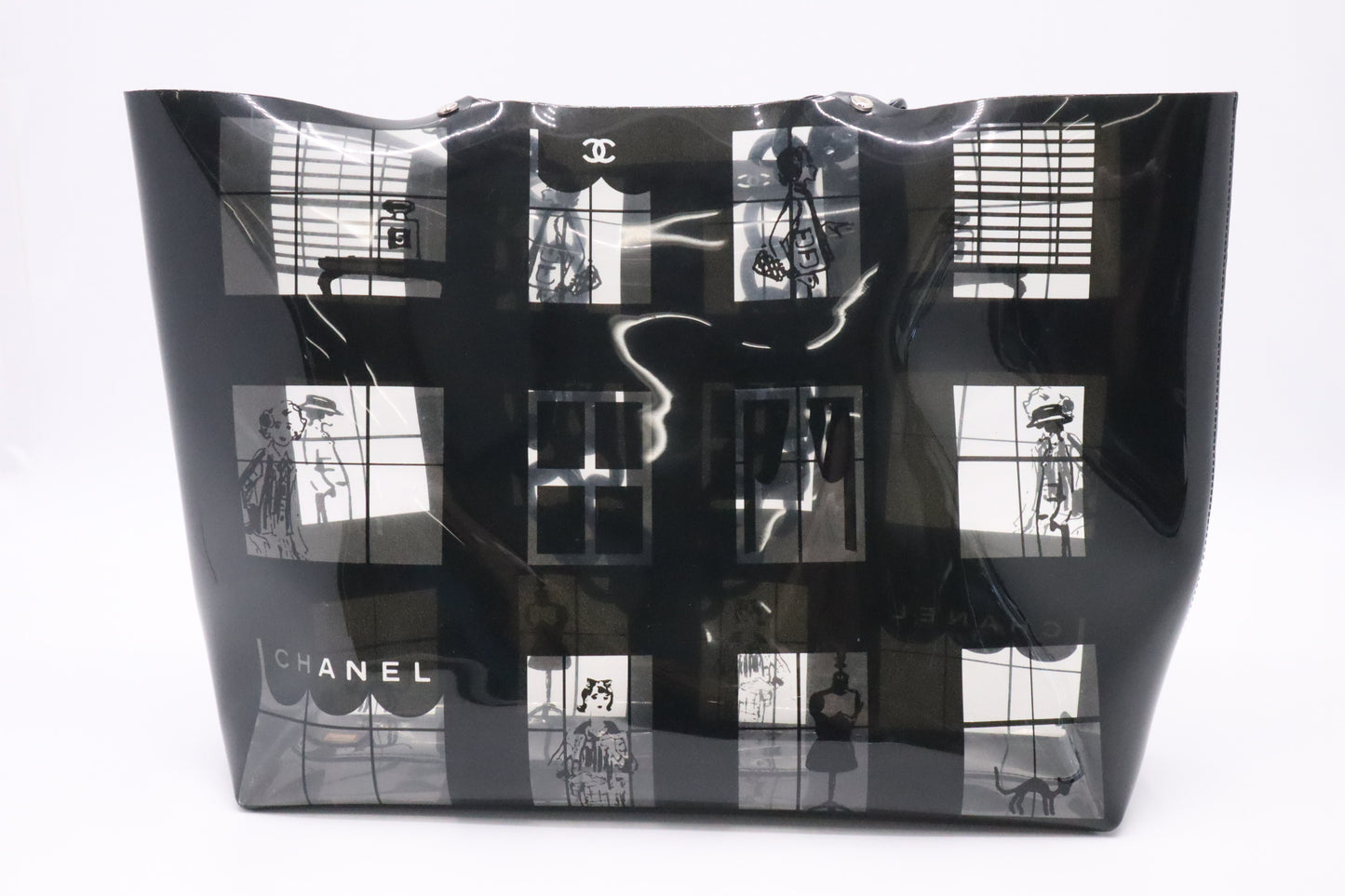 Chanel Window Tote in Black & Clear Vinyl