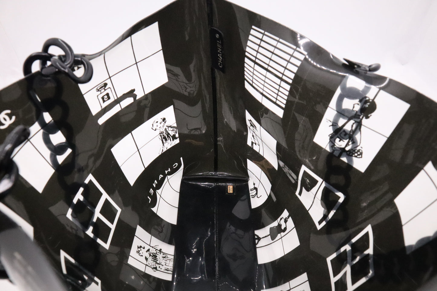 Chanel Window Tote in Black & Clear Vinyl